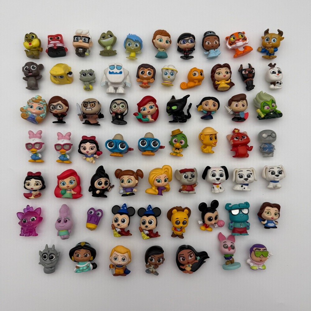 Disney Doorables Mega Lot 63 Figures Mickey Princesses Villains Pixar Series